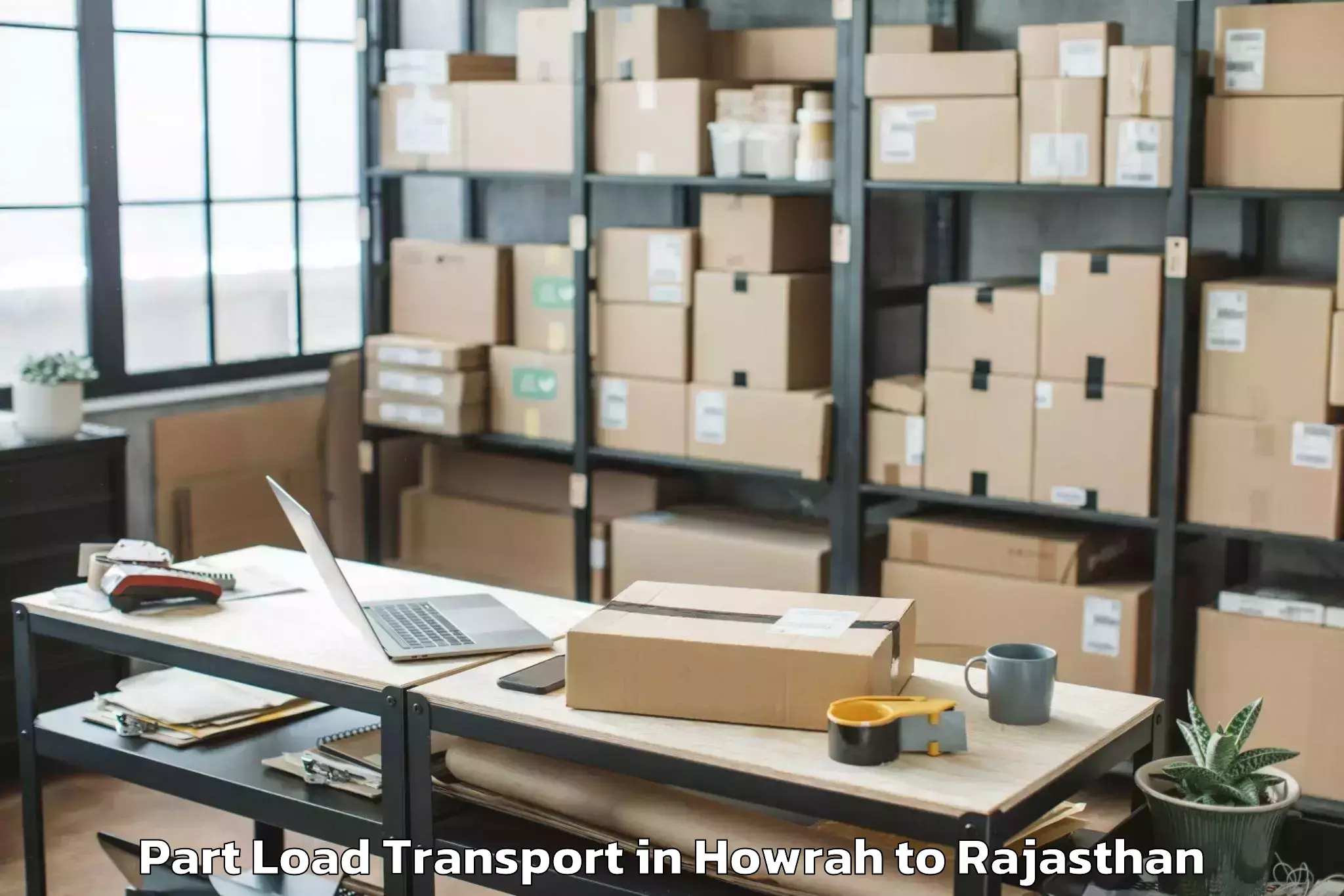 Get Howrah to Sardarshahr Part Load Transport